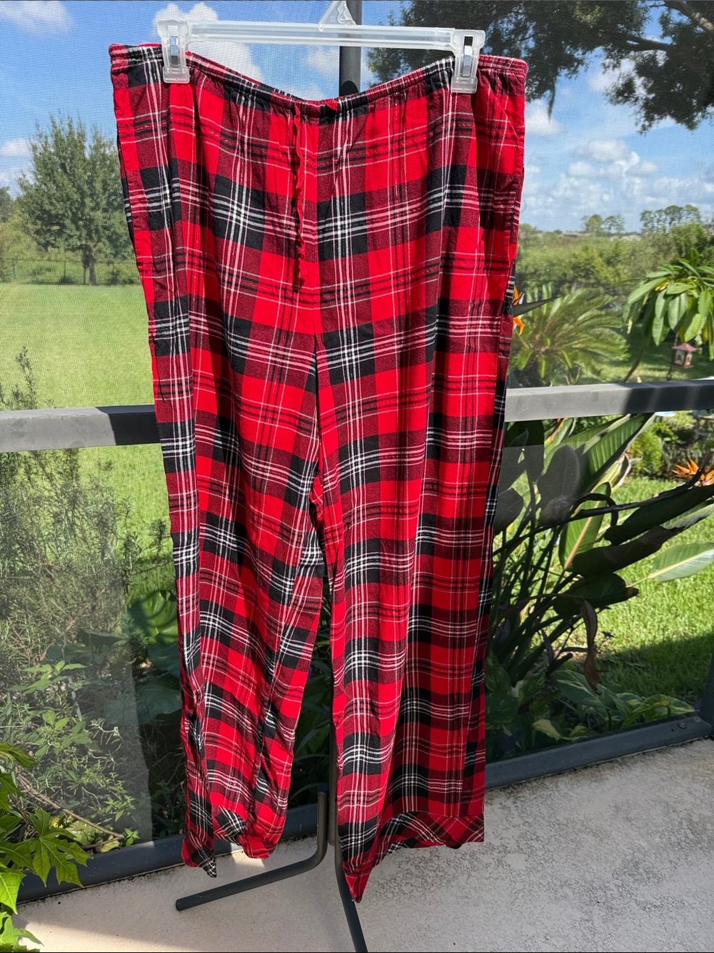 Victoria's Secret Red and Black Plaid Pajama Pants